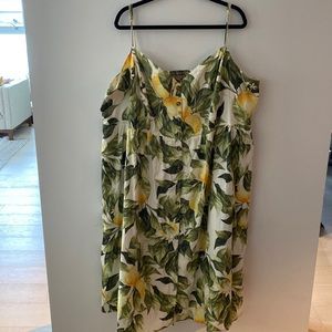 Lemon print linen blend sundress - perfect for summer!